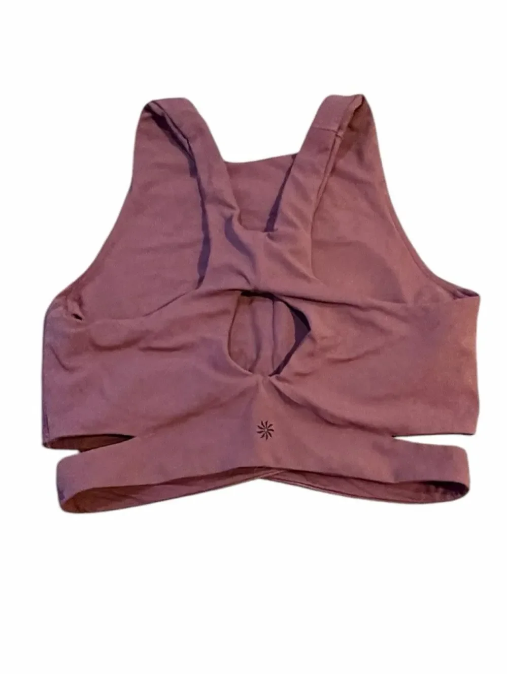 ATHLETA Conscious Cut Out Crop Sports Bra Mauve Size Medium #988051